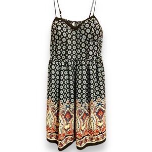 Xhilaration Boho Paisley Skater Dress | Summer Pattern Date Night Unique Cute